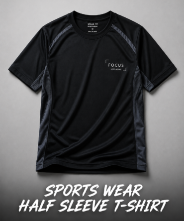 Sports wear half slevee t shirt