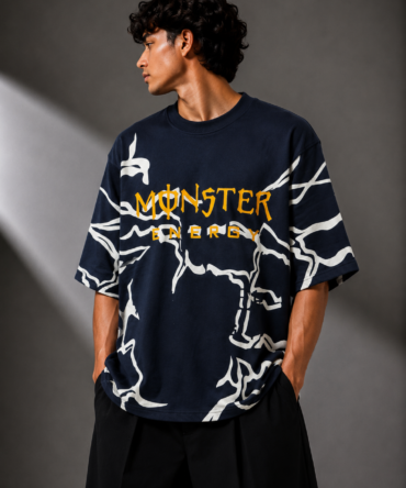 Monster  print baggy t shirt
