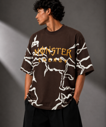 Monster  print baggy t shirt