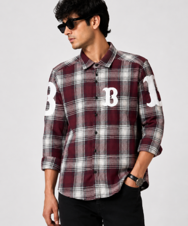 Baggy fit checks shirts