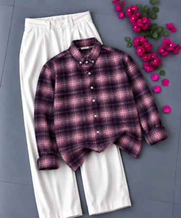 Fannel checked shirt